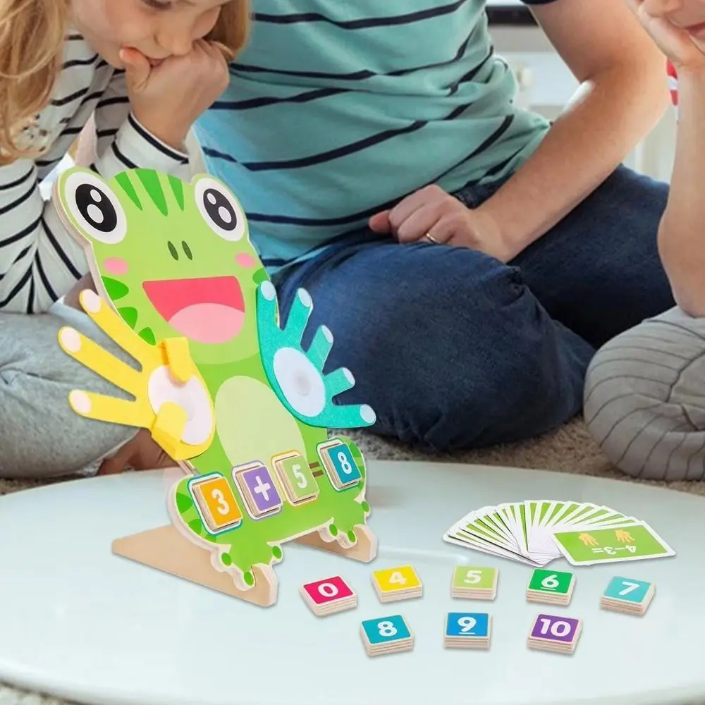 Opération de doigt de grenouille Montessori, modèle éducatif, chiffres de doigt de grenouille, mathématiques colorées, comptage pour enfants, bricolage