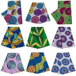 2024 Africain Ankara Prints Wax Fabric 3D Patterned Tissu Sewing Material for Dress Handmake Patchwork 100% Polyester Loincloth