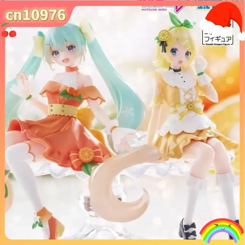 初音ミク-オレンジレモン-カガミネリン-アニメ-ボーカロイド-フィギュア、gkスタチュー-デスクトップデコレーション-コレクタブルギフト-大人気商品