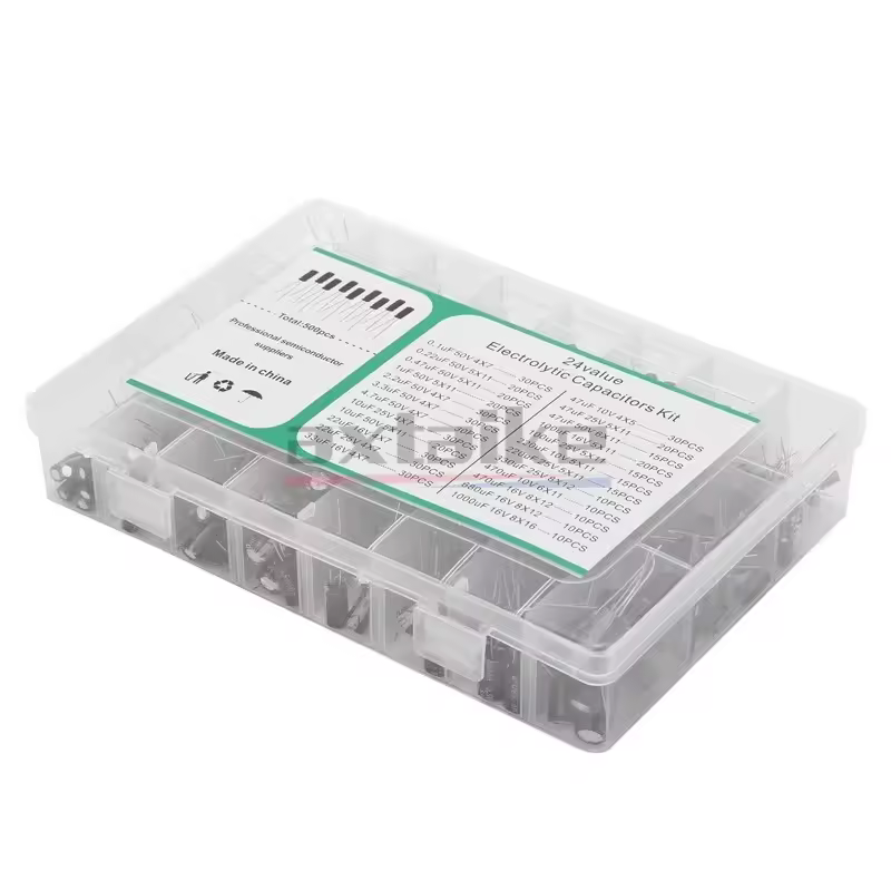 120/200/500Pcs 16V 25V 50V 0.1uF - 1000uF Aluminum Electrolytic Capacitor Assorted Kit Box 1uF 4.7uF 10uF 47uF 220uF 330uF 470uF - Image 6