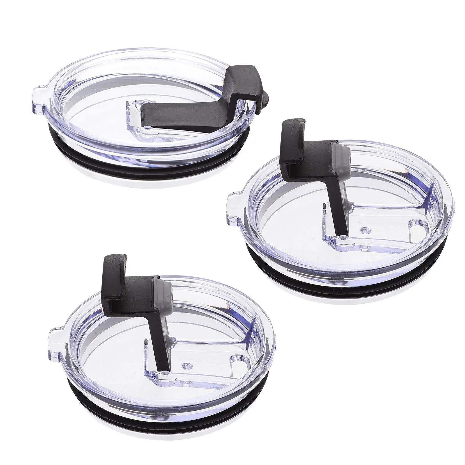 

3Pcs Spill Proof Tumbler Lids Insulated Sealed Car Water Cup Covers Non Slip Leak Proof Vehicle Glass Tumbler Caps Fits Most