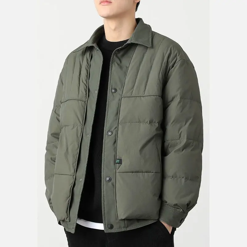 2023 Herbst Winter warme leichte Baumwolle gepolsterte Jacken Herren schöne lässige lose High Street Jacke Männer Tops Parkas männliche Kleidung