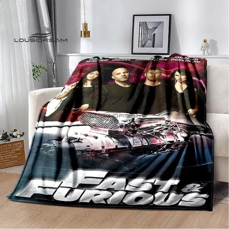 Movie Fast & Furious Flannel Blanket Racing Car Home Decoration Fluffy blanket  Bedroom Bed Sofa Travel Camping thermal blanke