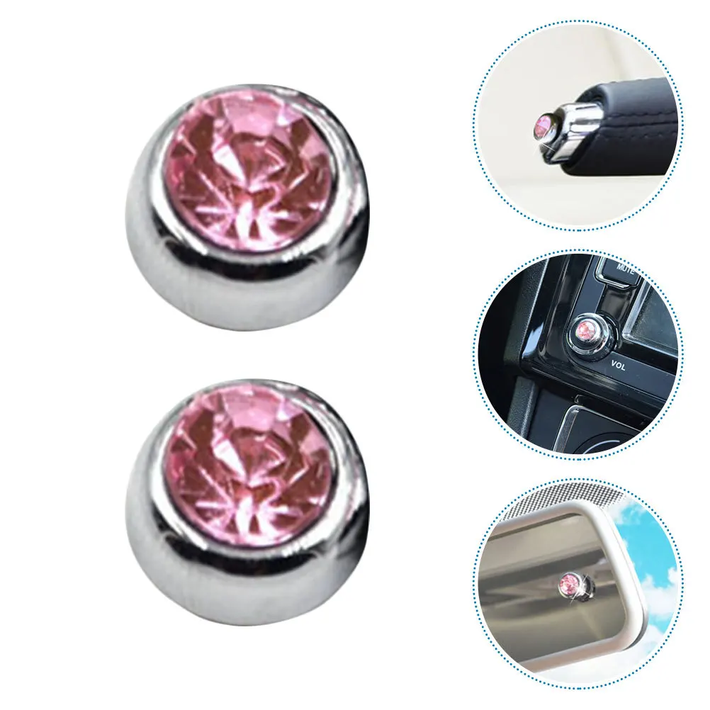 

6Pcs Car Body Decoration Rhinestone Stickers Bling Auto Interior Accessories Shiny Plastic Vent Decals for Women Dazzling