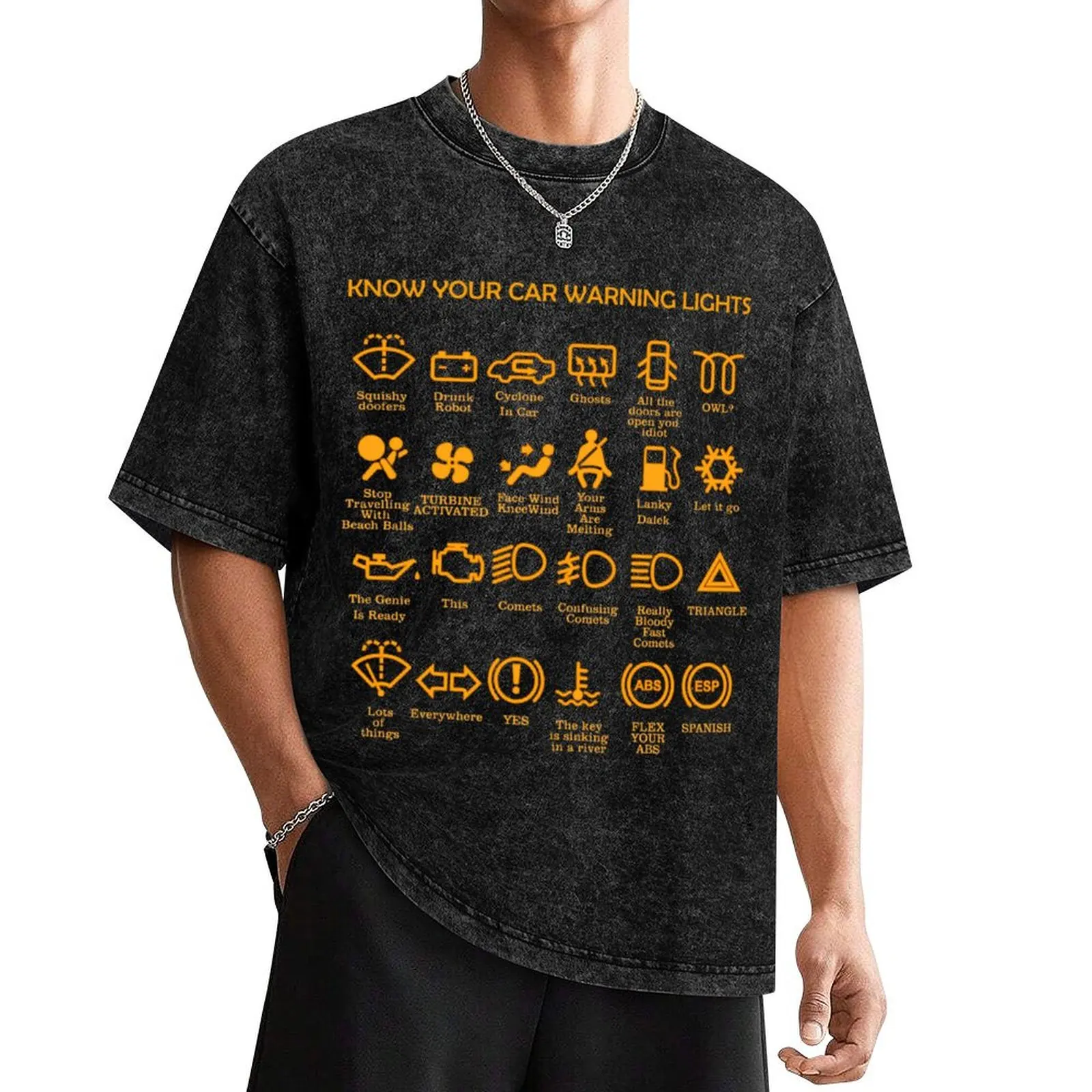 Car warning lights, very funny, original, driver gift T-Shirt plus size clothes anime stuff mens graphic t-shirts anime