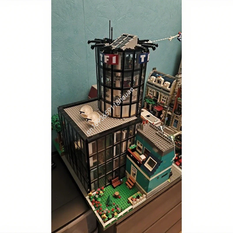 3723 Uds. MOC Tour TF1 TV Tower cilindro Modular modelo de construcción bloques niños ensamblar idea juguetes de ladrillo regalos de navidad