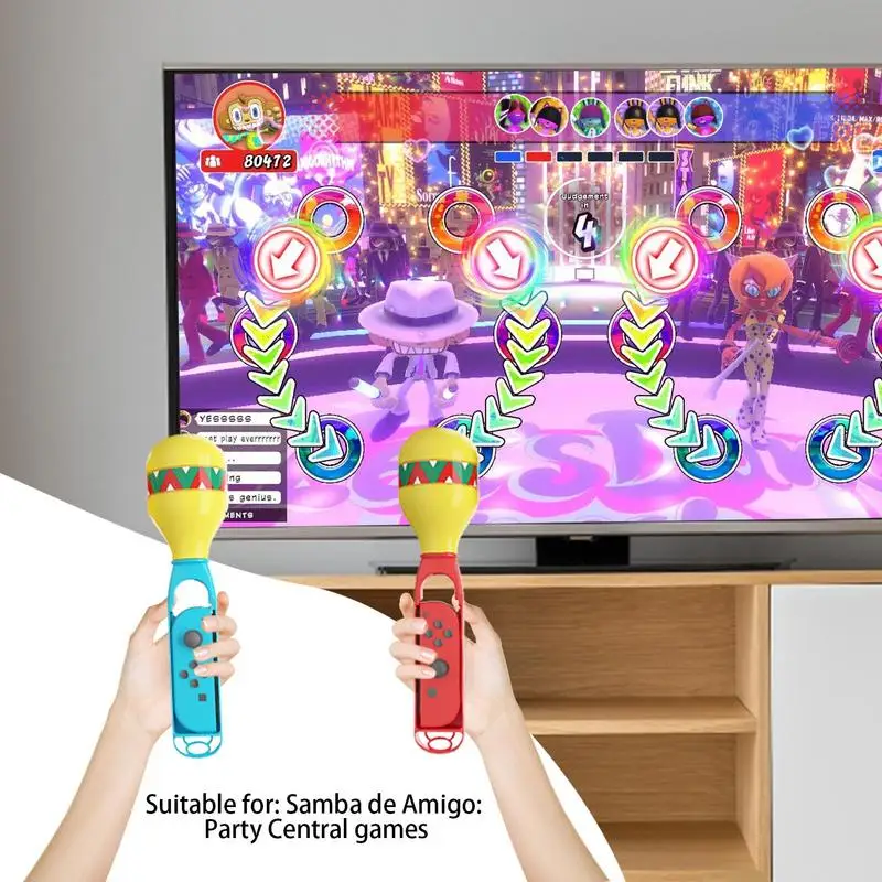 تجربة حفلة رقص متوافقة مع Sambas De Amigo: وحدة تحكم ألعاب مركزية متوافقة مع Sambas De Amigo: Party Central
