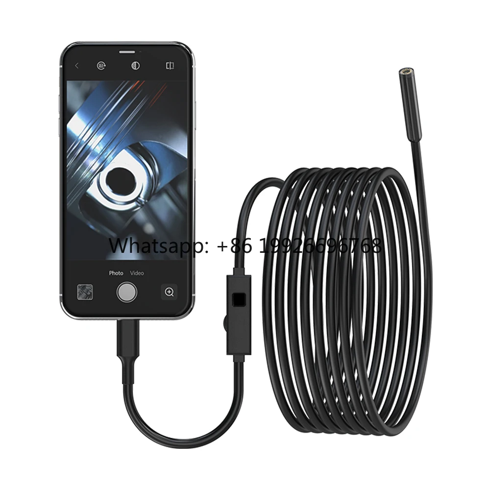 

ODM Endoscope Home Pipe Inspection Camera Photo Video APP Check 2MP 7.9mm 1m Micro Borescope for IOS OTG Direct Connect