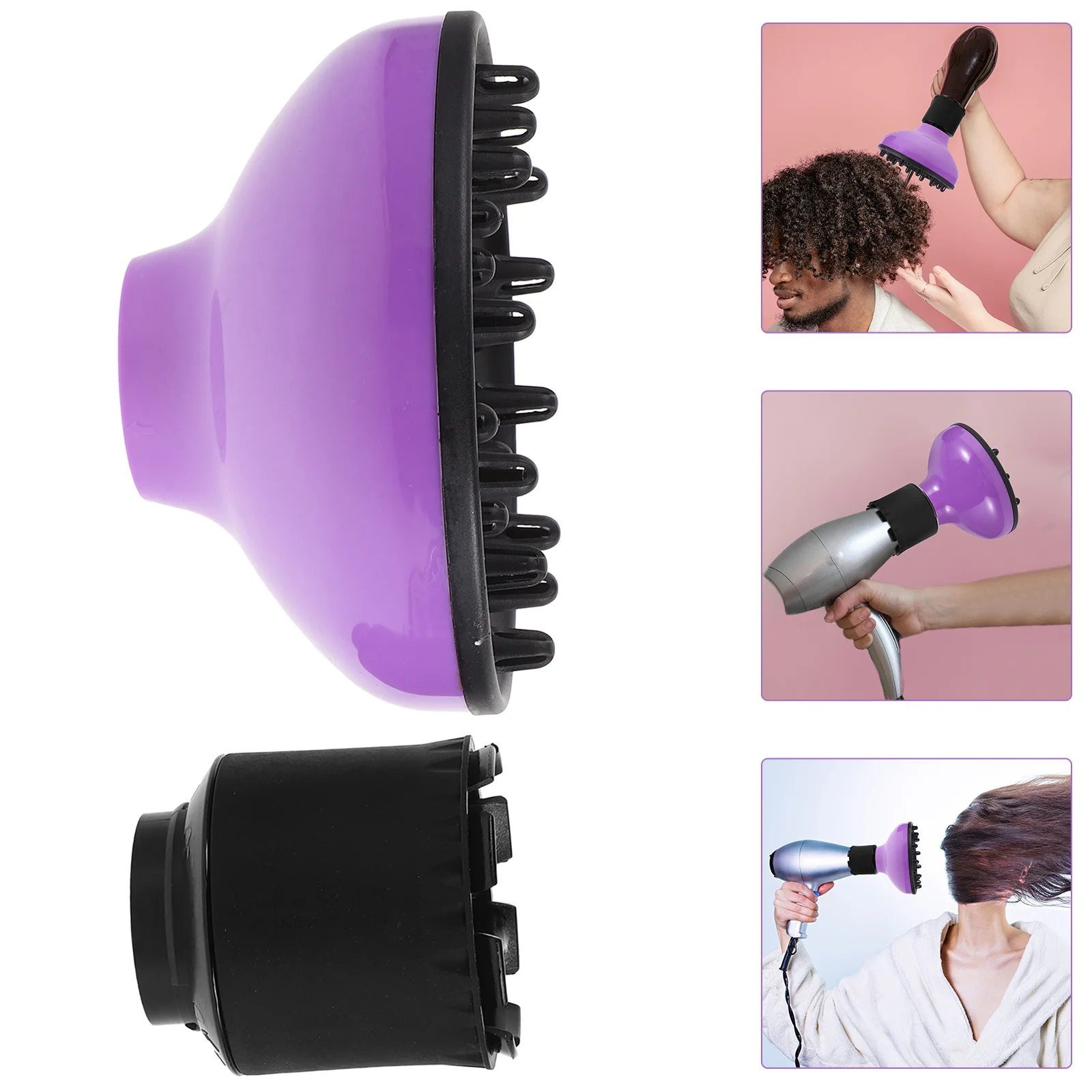 

Universal Hair Diffuser Attachment High Temperature Resistant Design Faster Even Drying Anti Interface Compatible Various