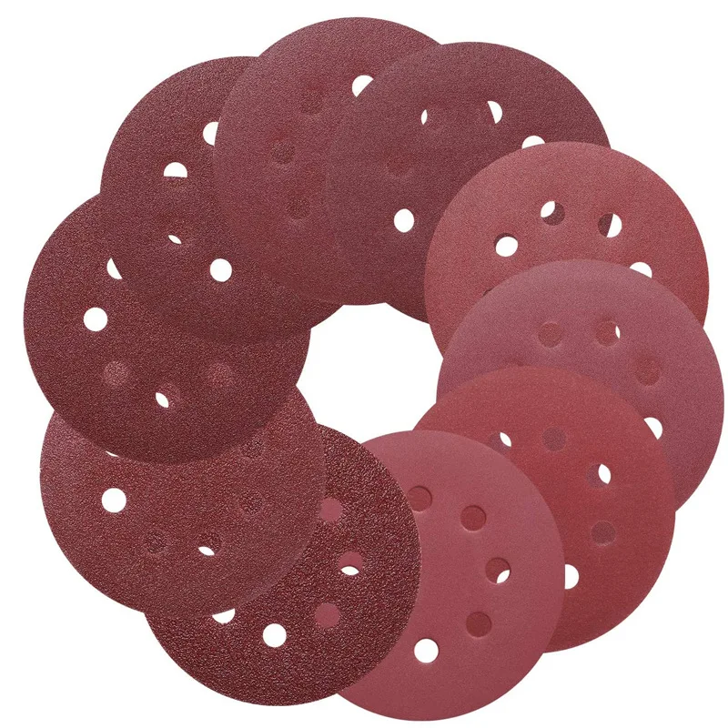 20/40PCS 125mm 5inch Hook Loop Sanding Discs 8 Hole Sandpaper Pads Set 40Grit-3000Grit Sander Disc Abrasive Polishing Tools