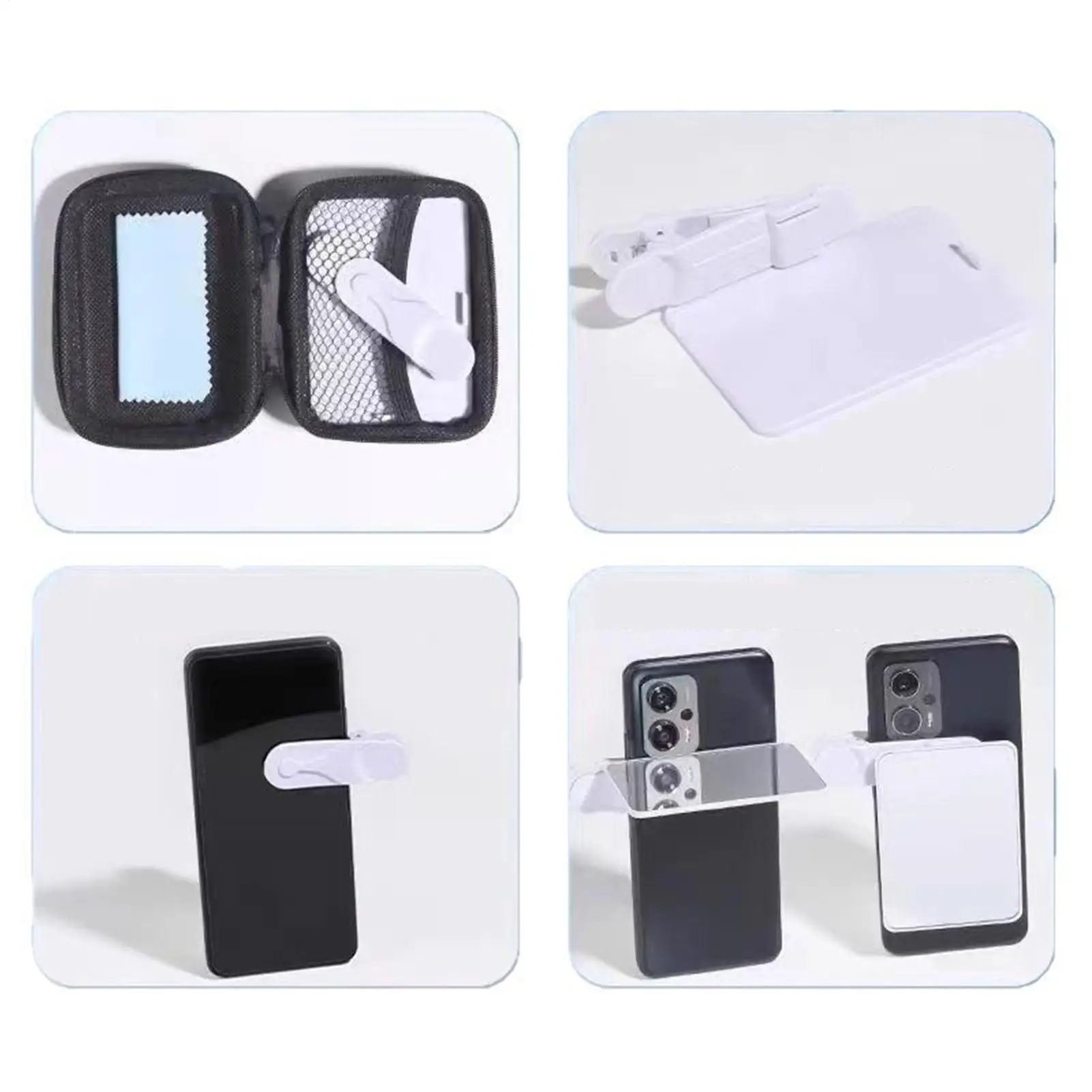 Creative Phone Camera Mirror Reflection Clip Kit Mirror Effect Lens Capture Stunning Reflections Clip Clamp For Travel Photo