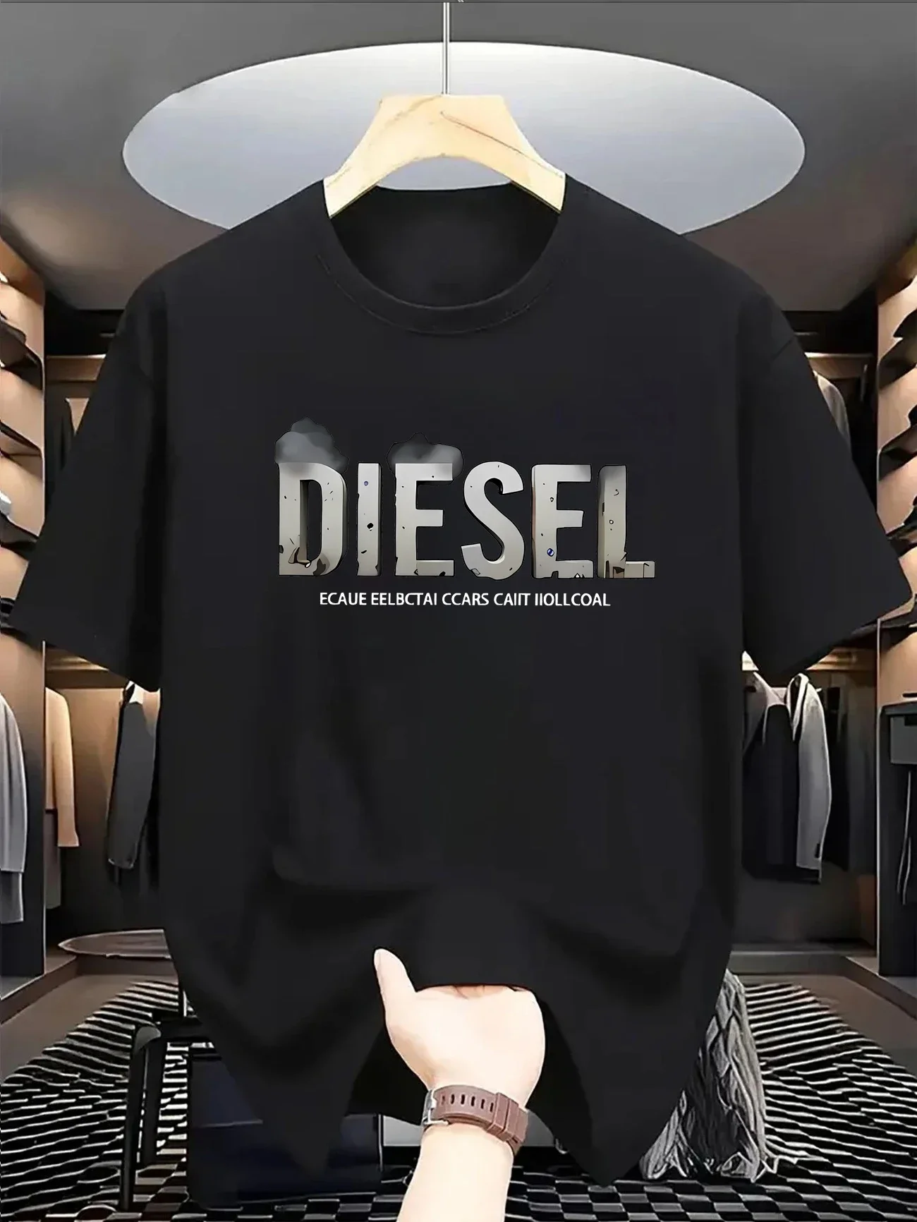 

2025 новая мода, повседневная спортивная мода с круглым вырезом и коротким рукавом, модная брендовая дышащая и быстросохнущая с буквенным принтом