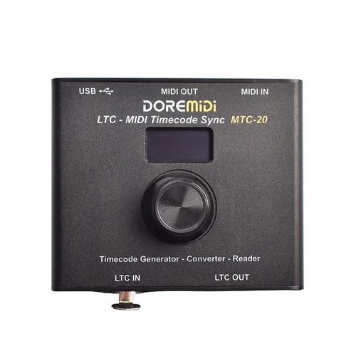 Imagen 2 del producto Dispositivo DOREMIDI LTC-MIDI Timecode Sync (MTC-20) para sincronizar el código de tiempo MIDI y el código de tiempo SMPTE LTC