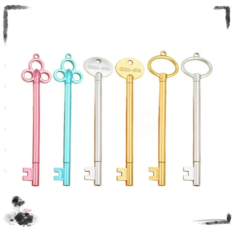 Imagem -06 - Vintage Key Gel Canetas Conjunto para Estudantes Ferramentas de Escrita Criativa Bonito Aprendizagem Papelaria Material de Escritório Volta às Aulas 24 Pcs