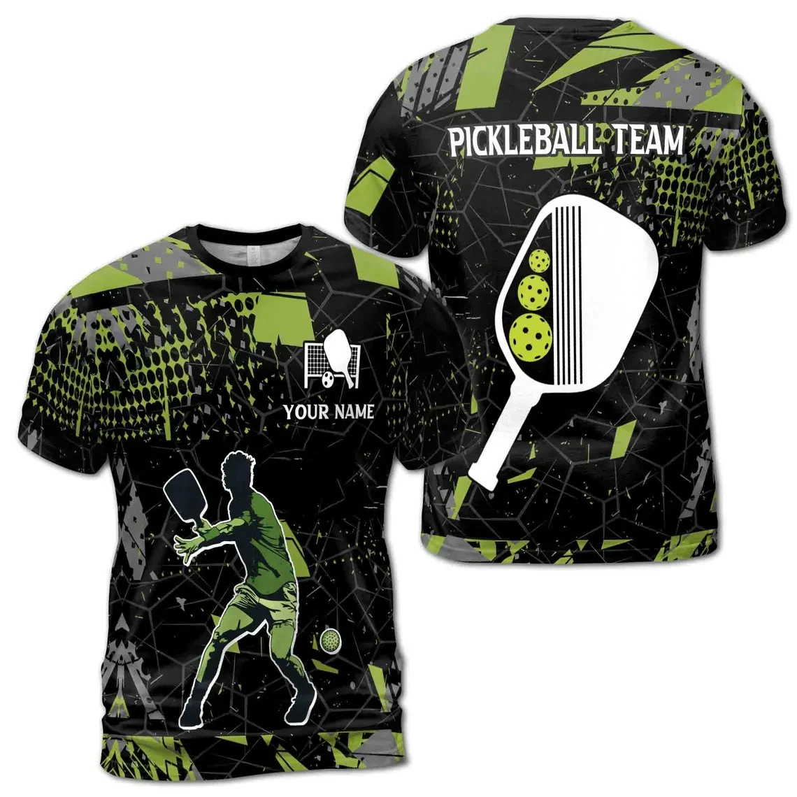 

2025 Trend Pickleball Graphic T-shirt Men Women 3D Print Top Summer Personalized Name Team Uniform Jersey Sportswear Men's Tee