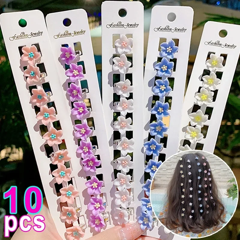 Women Flower Hair Clip Children Hairpin Braided Headdress Girls Mini Hair Claw Korean Accessories for Princess Hair Fasteners