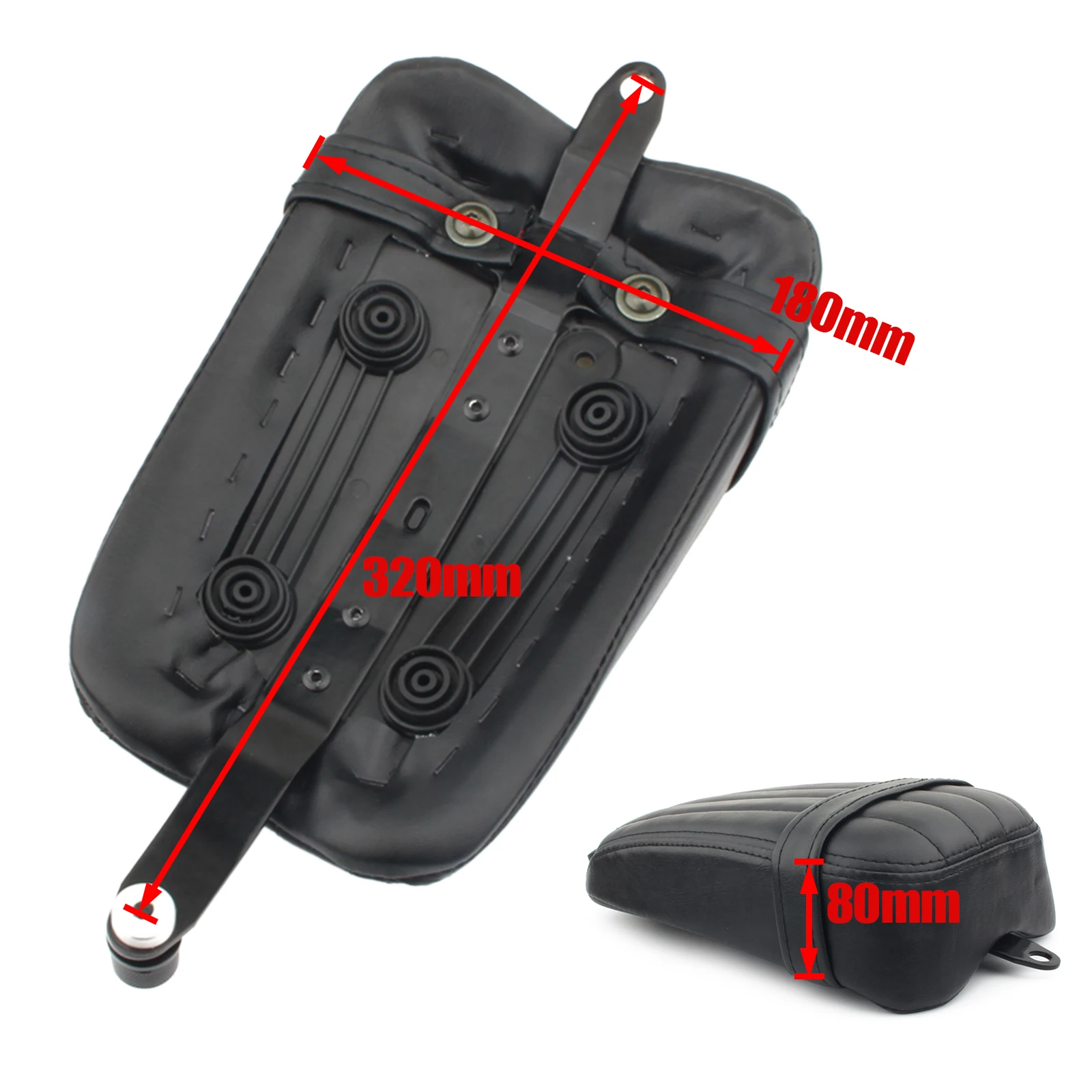 Motorcycle Rear Passenger Pillion Seat Cafe Racer Bobber Saddle For Harley Davidson Softail Slim FLSL, Street Bob FXBB - view 2