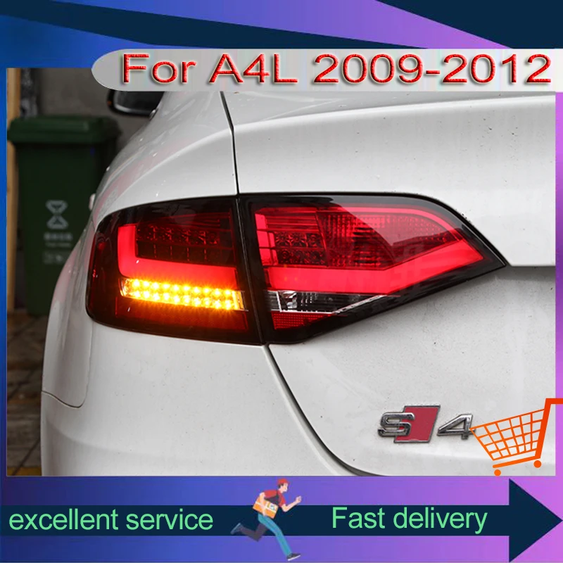 Auto Taillight For Audi A4L 2009-2012 Modified New Styling LED Light Running Brake Rear Lamp Assembly Car Tools Accessories