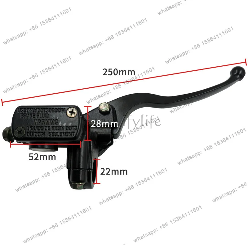 YJ Front Hydraulic Disc Brake Master Cylinder ATV UTV Hand Brake Lever Quad Vehicle Modification Part