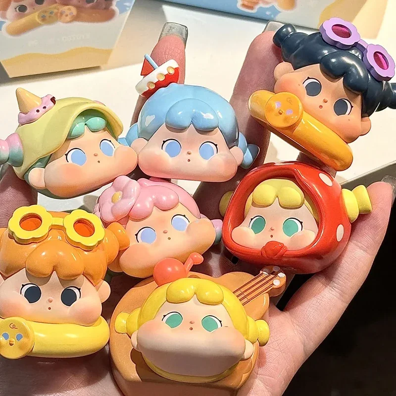 

QOQO Accompany You To See The Sea Mini Face Series Blind Box Toys Action Figure Cute Girl Mystery Box Kids Girl Surprise Gifts