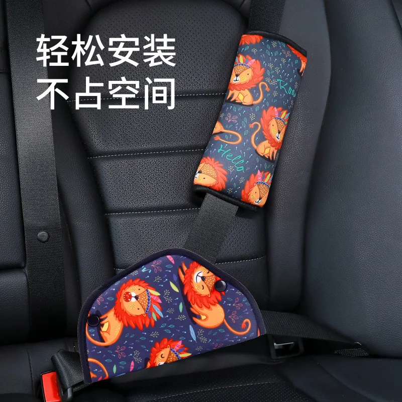 Car Seat Belt Adjustment Holder Seatbelt Padding Cover Anti-Neck Safety Shoulder Positioner Shoulder Pad Kit for Baby Child Kids