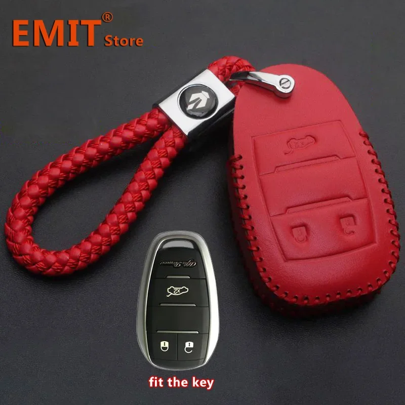 Leather Car Key Cover for Alfa Romeo Giulia Stelvio 2017 2023 Keyless Remote Case Fob Skin Key Protector Shell Auto Accessories