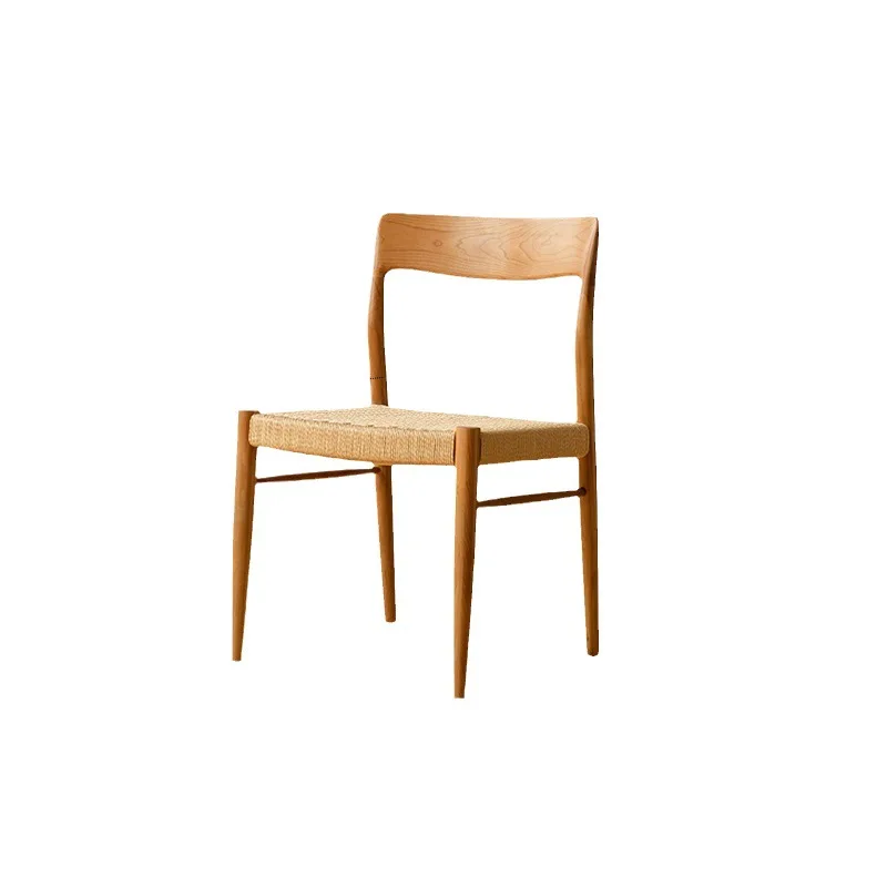 

Retro solid wood dining chair, home medieval chair