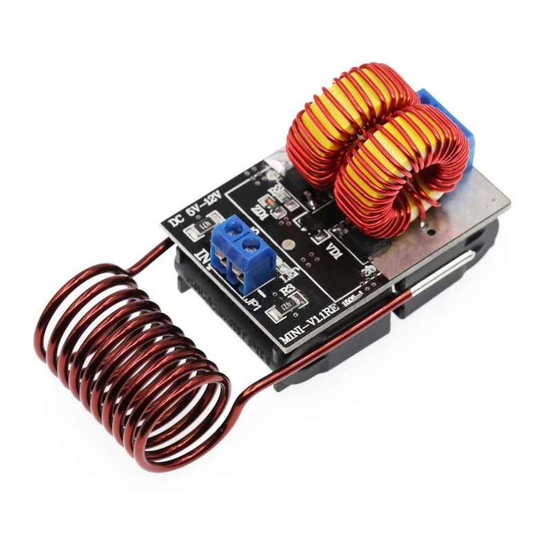 ZVS Induction Heatings Board 5 to 12V 120W Induction Heatings Module Easy Carrying for Metal Soldering & Melting Tasks