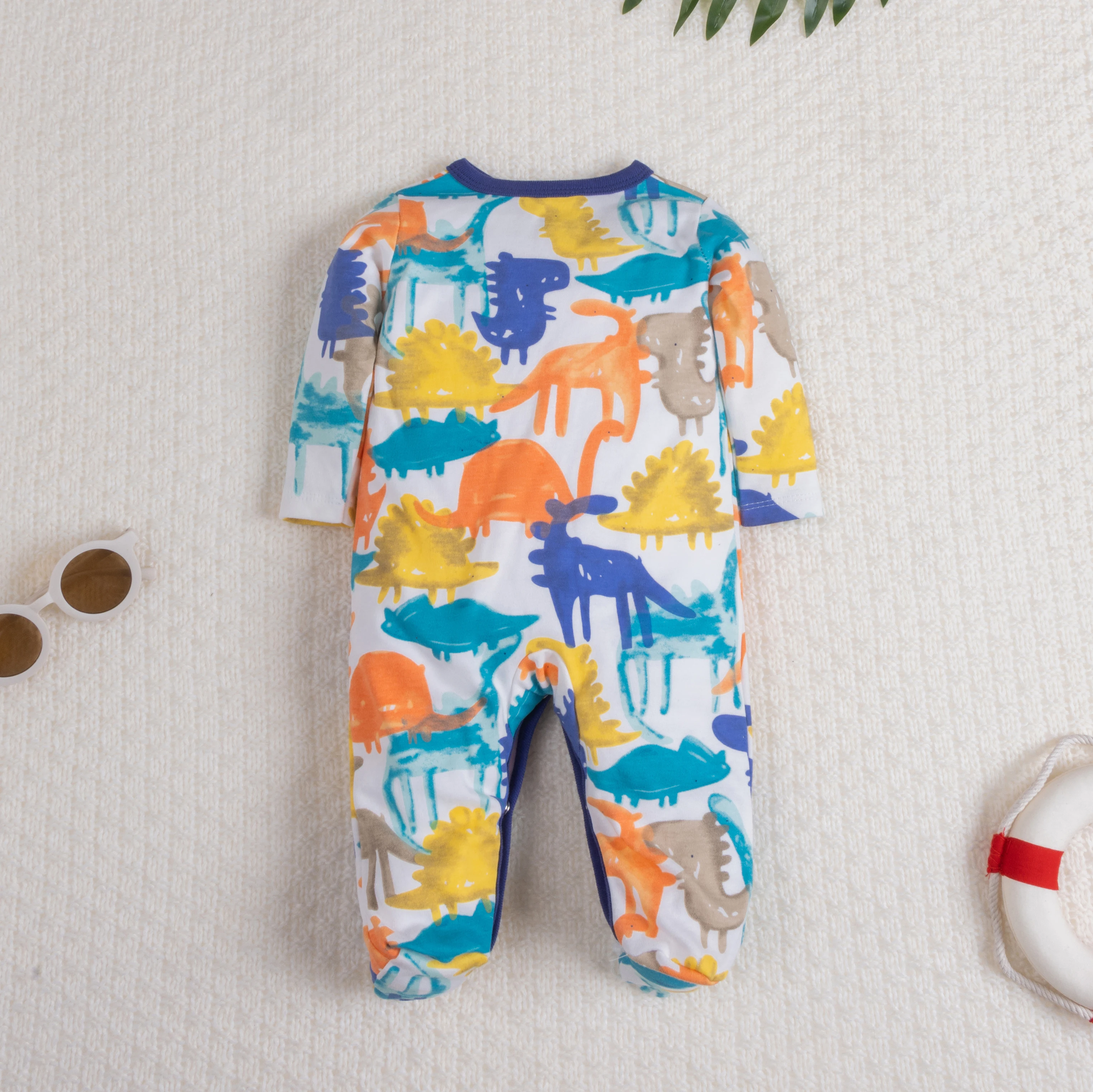 Cozy Long Sleeve Footed Onesie for Newborns, Infant's Clothing, Soft Baby Clothes Romper.