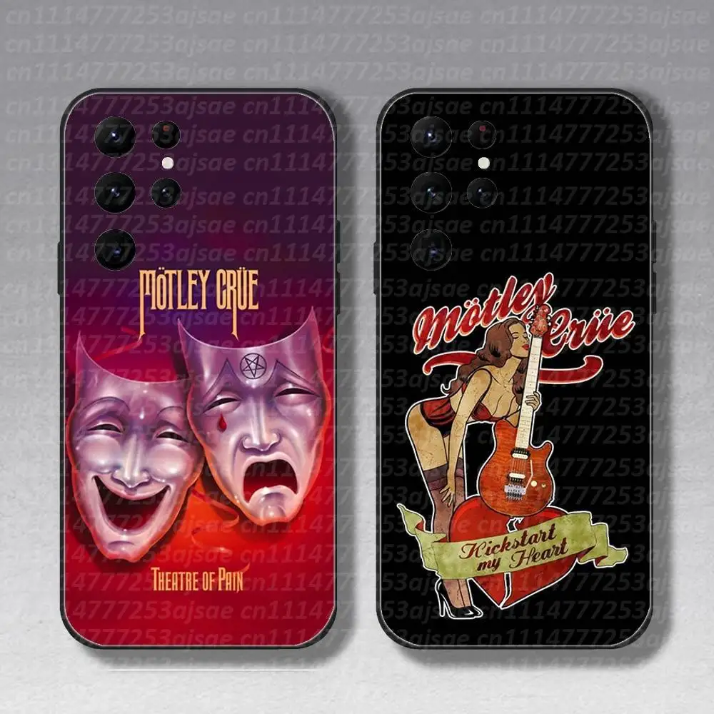 M-MotleyS Rock C-CrueS Phone Case For Samsung S10,S21,FE,S21,S26,S25,S24,S23,Ultra,S9,S22,Plus Black Shockproof TPU