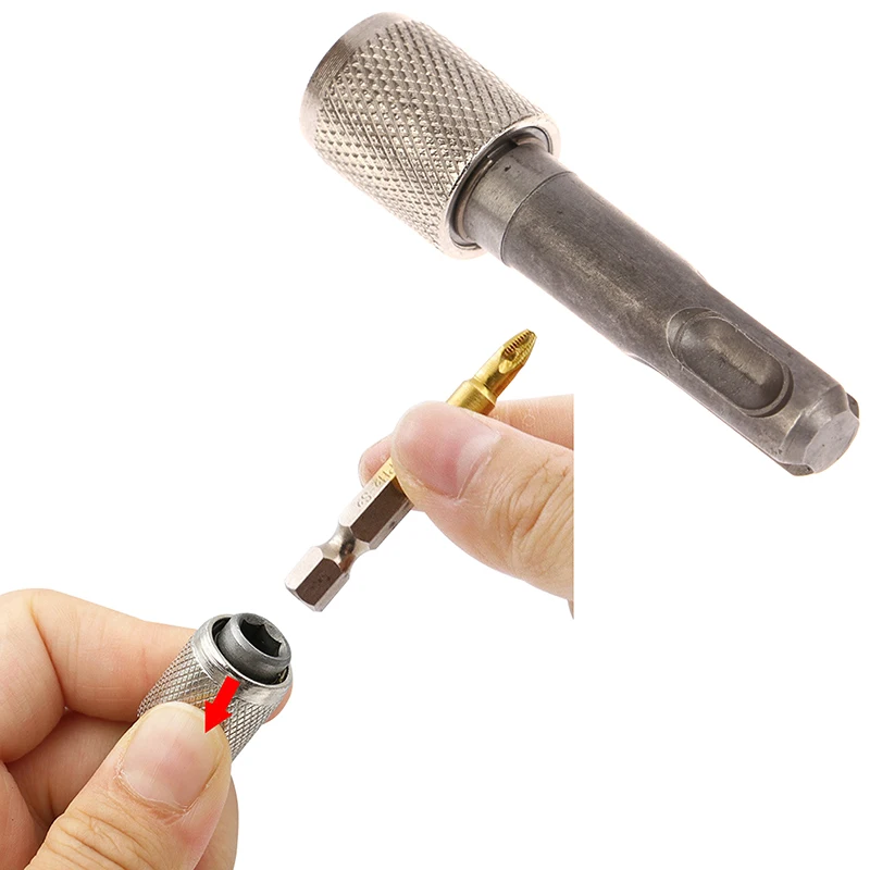 Hammer Adapter Round Handle To Hexagonal Handle Adapter Rod Converter Impact Drill Bit Socket Adapter Tool