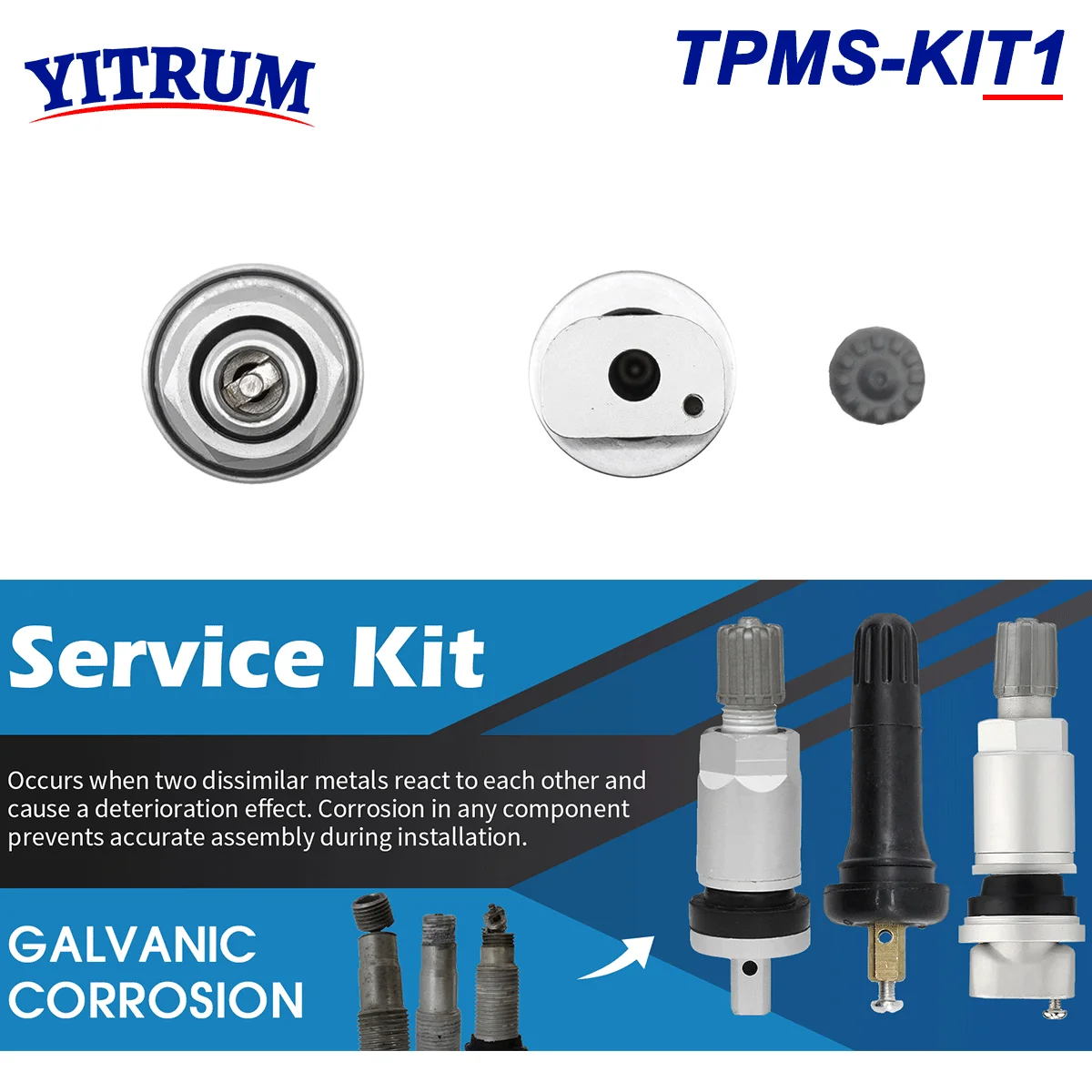 TPMS sensore pressione pneumatici stelo valvola in alluminio Kit di riparazione di ricambio per Chrysler 300C Dodge Journey Jeep Compass 4/20/40 pz