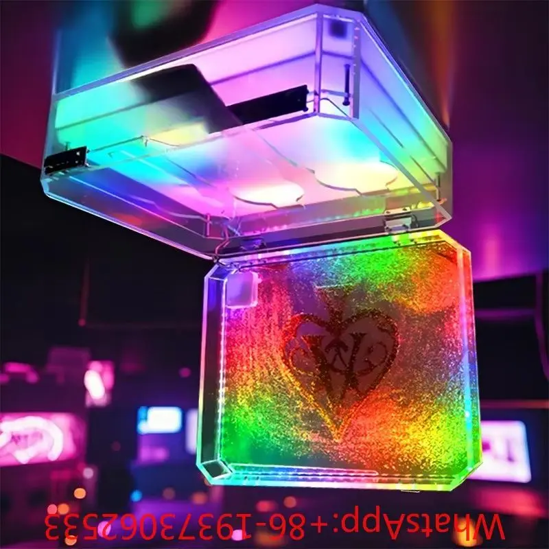 Bar Luminous Ice Pattern Wine Case Spade A Champagne King KTV Wine Prop