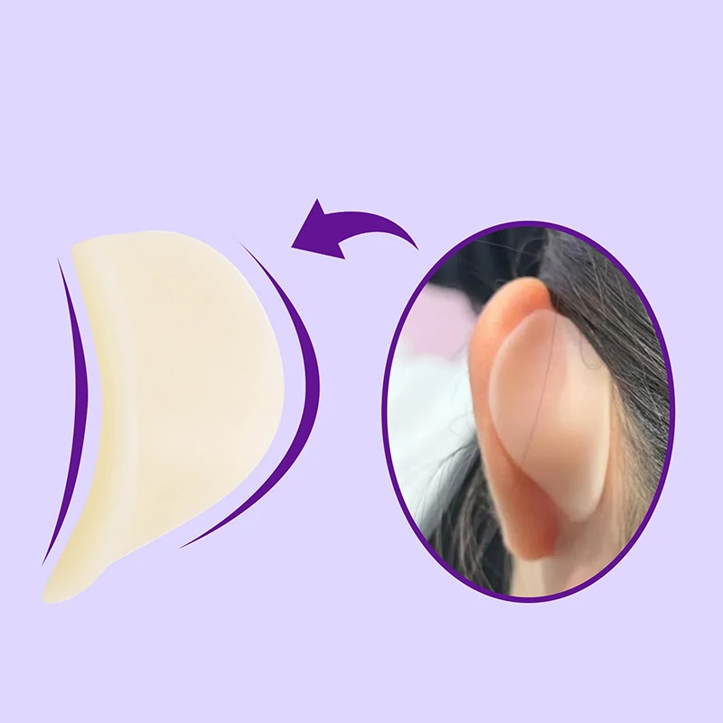Autocollants pour oreilles d'elfe en Silicone amélioré 4D, Patch correcteur d'oreille auto-adhésif, autocollant réutilisable pour le visage en V, Patch de Support d'oreille facile à utiliser