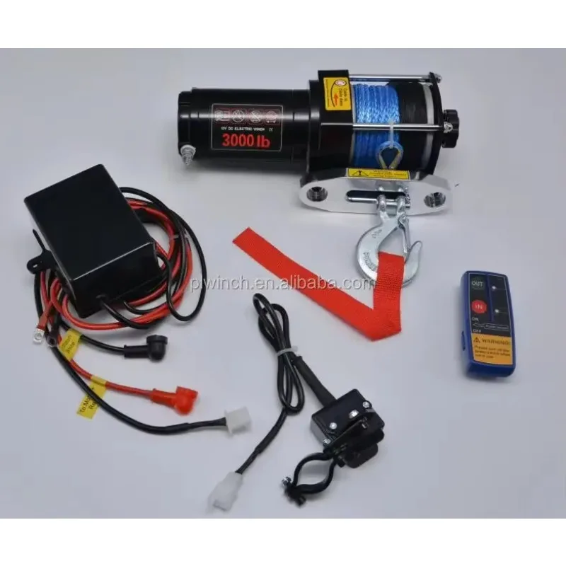 

NEW cheap mini small portable 3000lb winch 12V for ATV reliable 4x4 tool