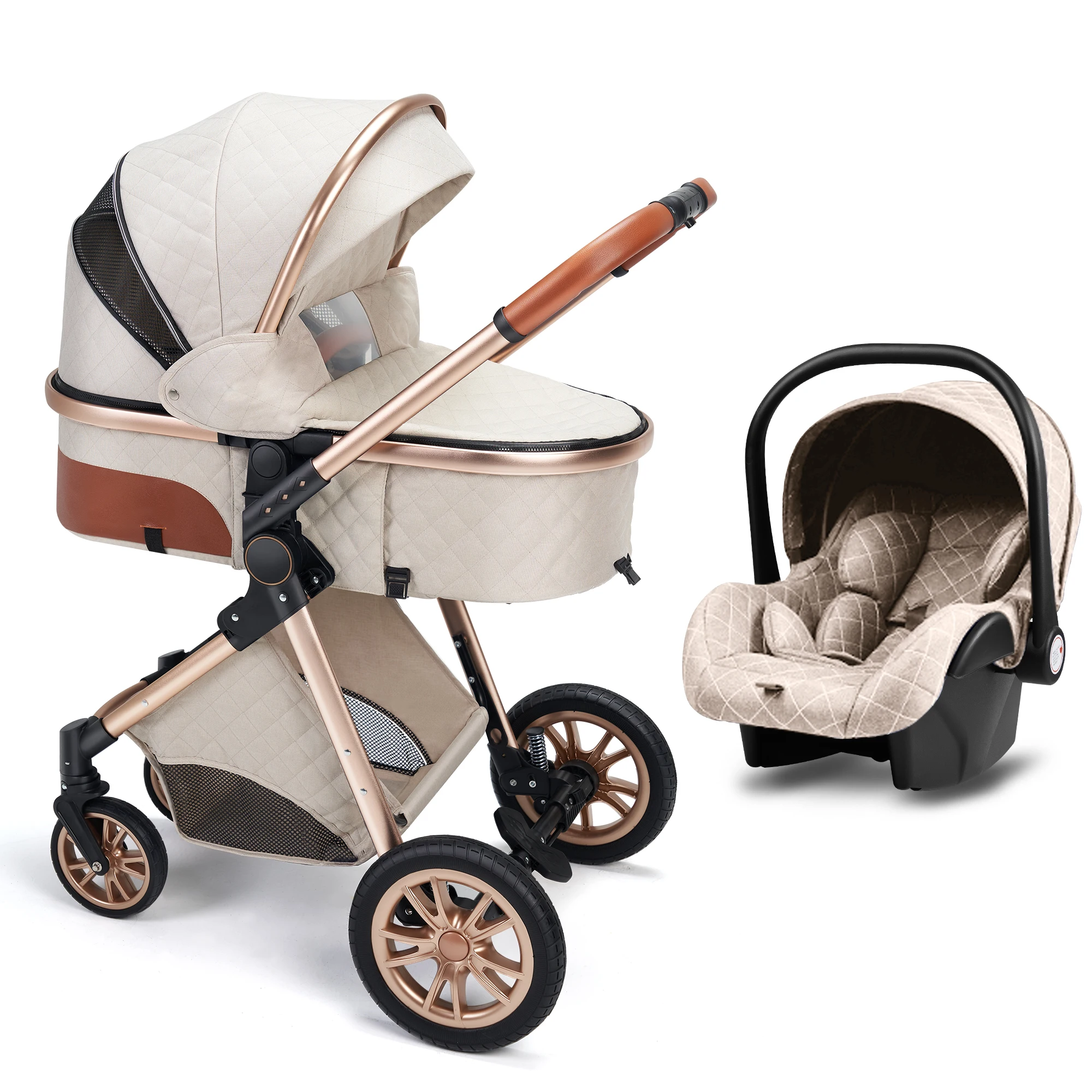 

3-in-1 Luxury High Landscape Pram | Reversible & Folding