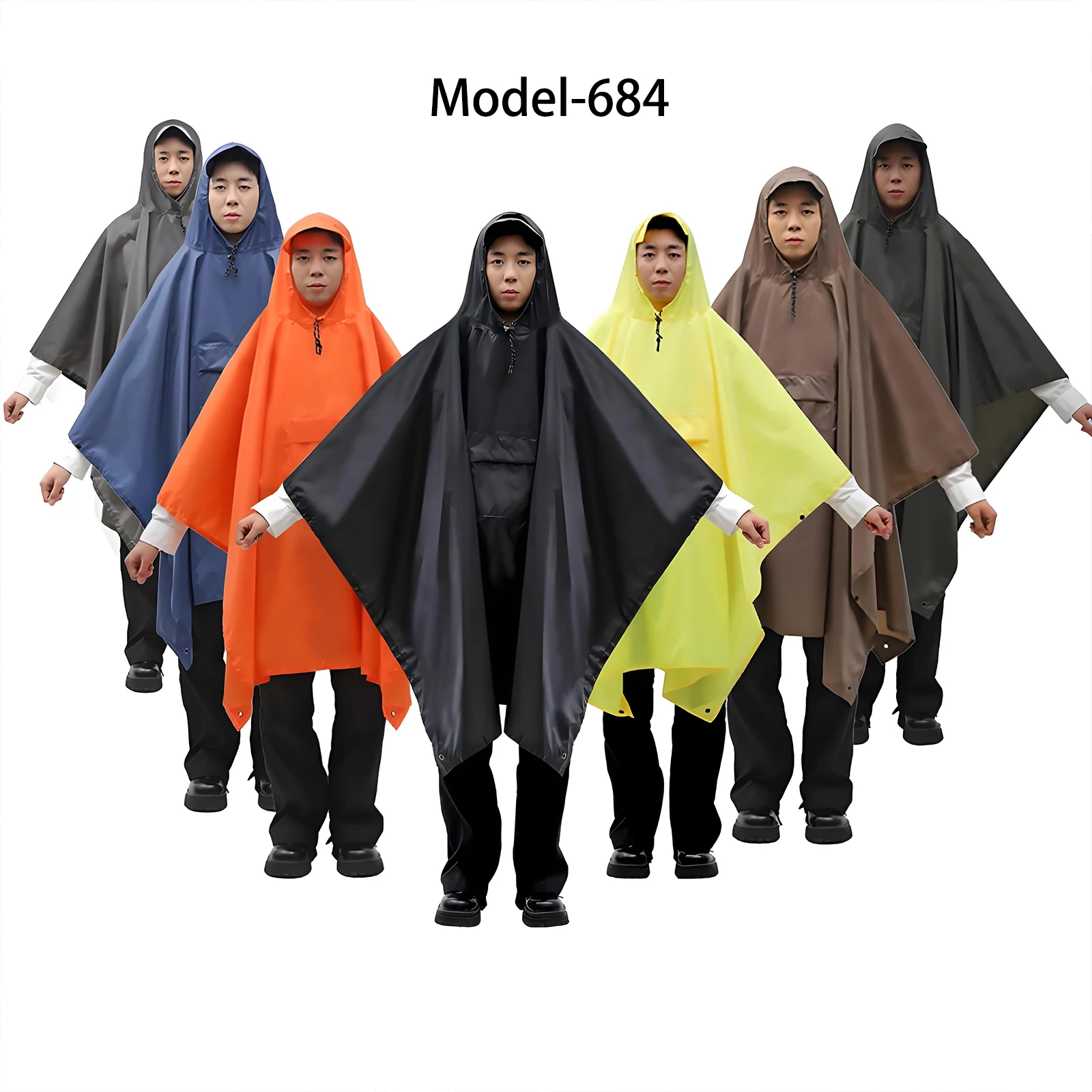 

JQJK Waterproof Rain Poncho Women Men Lightweight Rain Cape 3-in-1 Raincoat Rain Cover Hiking Camping Poncho Outdoor Travel