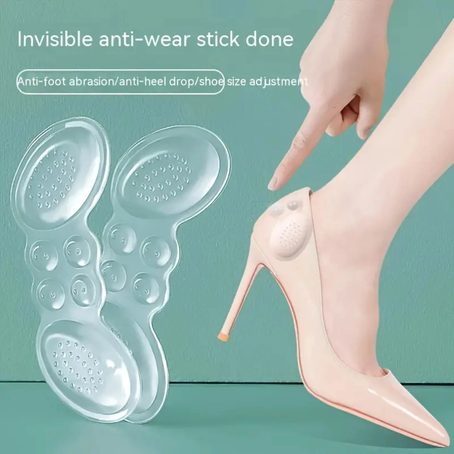 Women's Soft High Heel Cushion Pads - 2pcs Anti-wear Silicone Inserts for Maximum Comfort