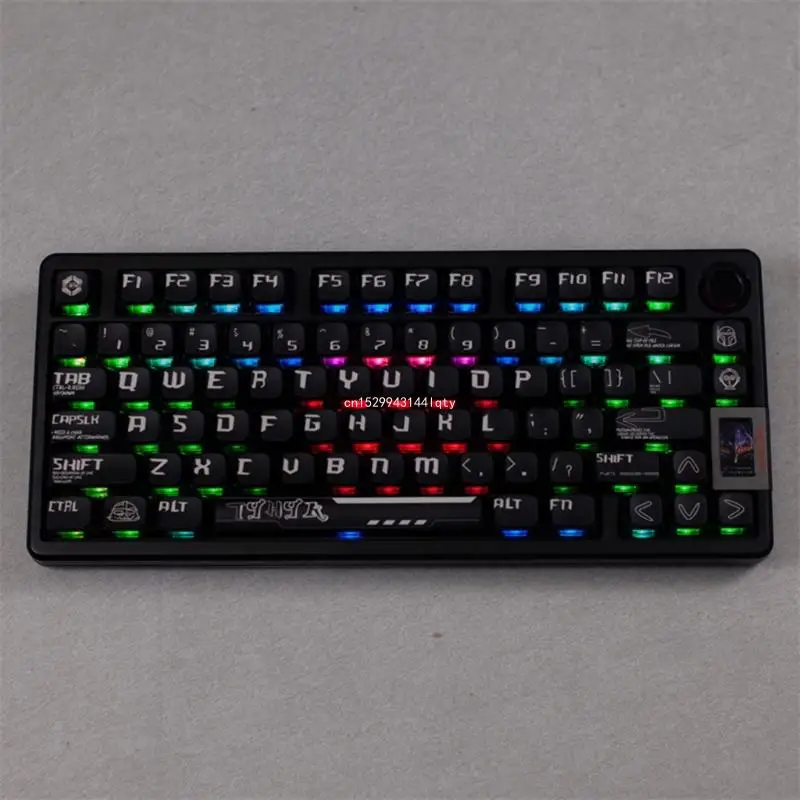 122Keys Heat Sublimated PBT Black Knight Theme Keycaps MDA Height for Mechanical Dropship