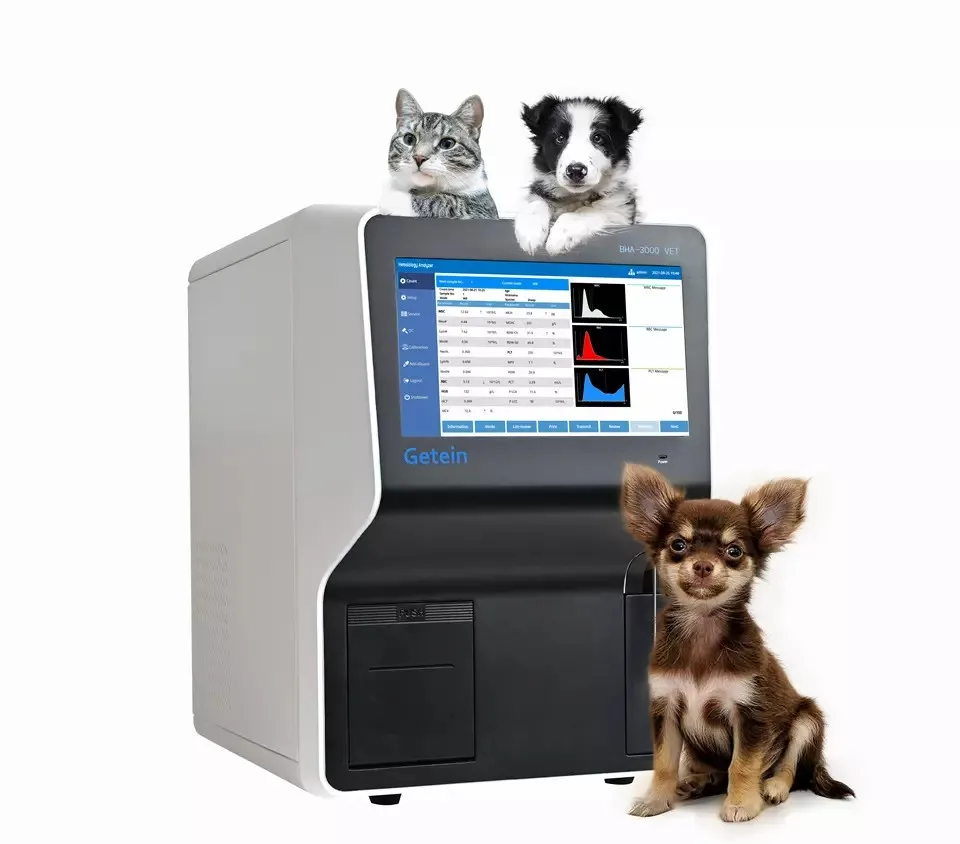 Veterinary Hematology Analyzer Animal Hospital/Vet Clinic BHA-3000VET 3 Part Differential CBC Test Automated Blood Analysis