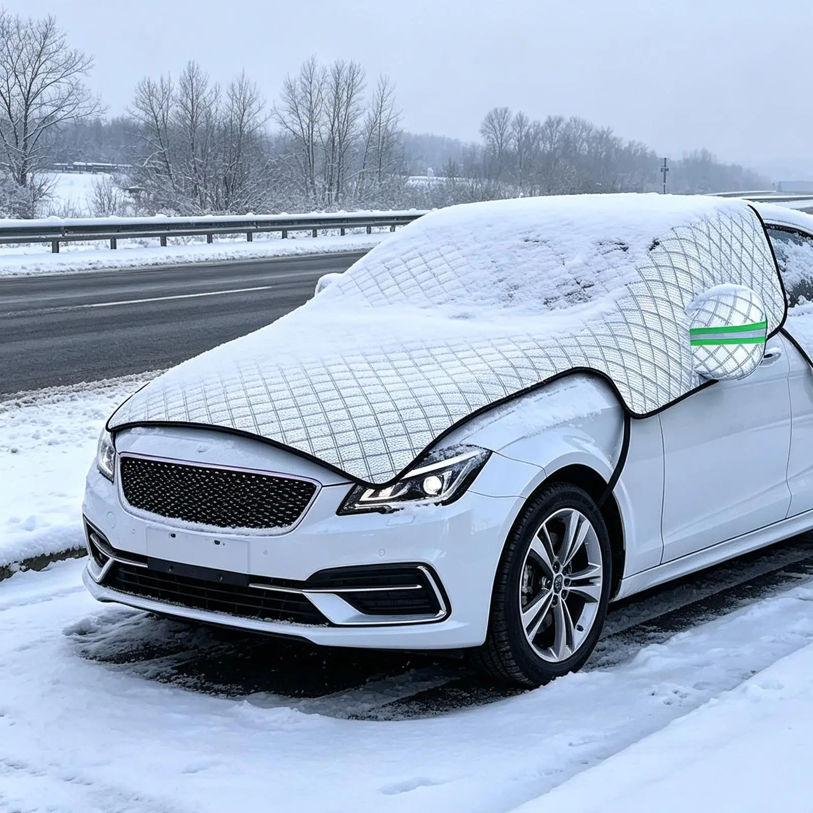 Windshield Cover For Snow Heavy Duty Windproof Sunshade Protection Car Front Window Protector For Winter Parking Lot Roadside