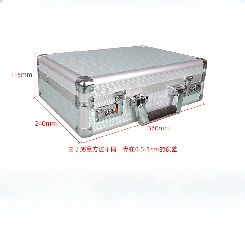 Portable Aluminum Alloy Combination Lock Safe Box, Mini Money Safe with Document Storage and Data Sorting secret box