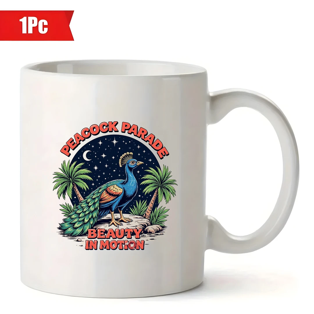 كوب توضيحي على شكل طاووس سعة 11 أونصة + كوب السماء المرصعة بالنجوم الرجعية + كوب شرب للأطفال لعيد الميلاد مجموعة أكواب للمنزل والمكتب