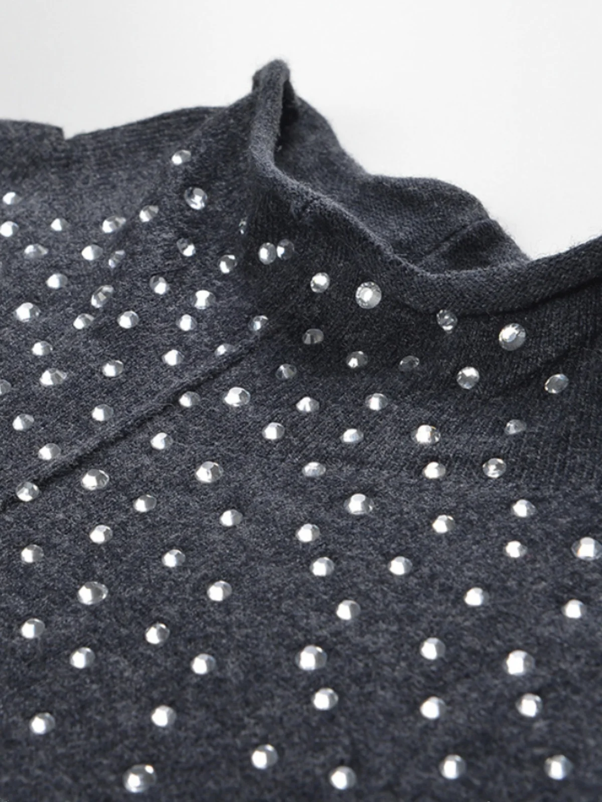 Robe de soirée élégante et mince en strass lourds pour femmes, saison d'automne, jupe trapèze