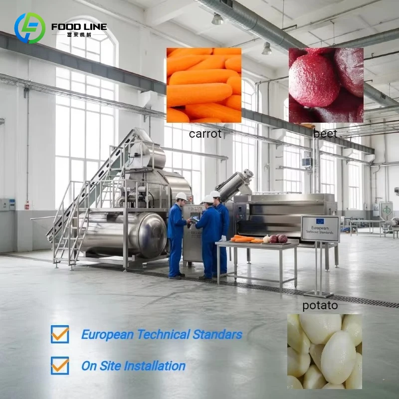 Customizable Automatic Commercial Potato Carrot Steam Peeling Machine Potatoes Sweet Tomato Beets Steam Peeling Equipment