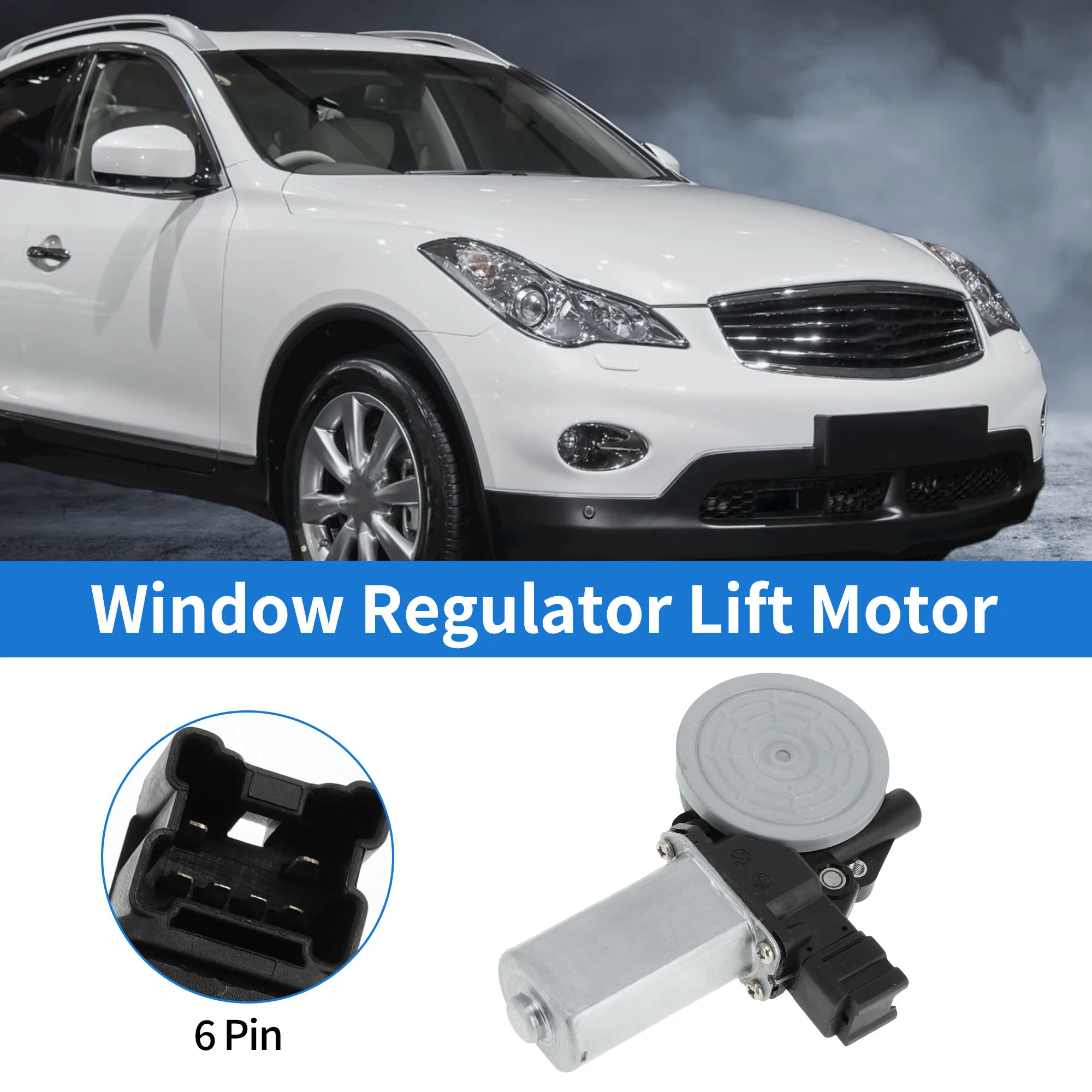 

UXCELL No.80730EG000 Power Window Regulator Lift Motor for Infiniti EX35 FX35 G35 G37 6 Pin Car Window Glass Lift Motor