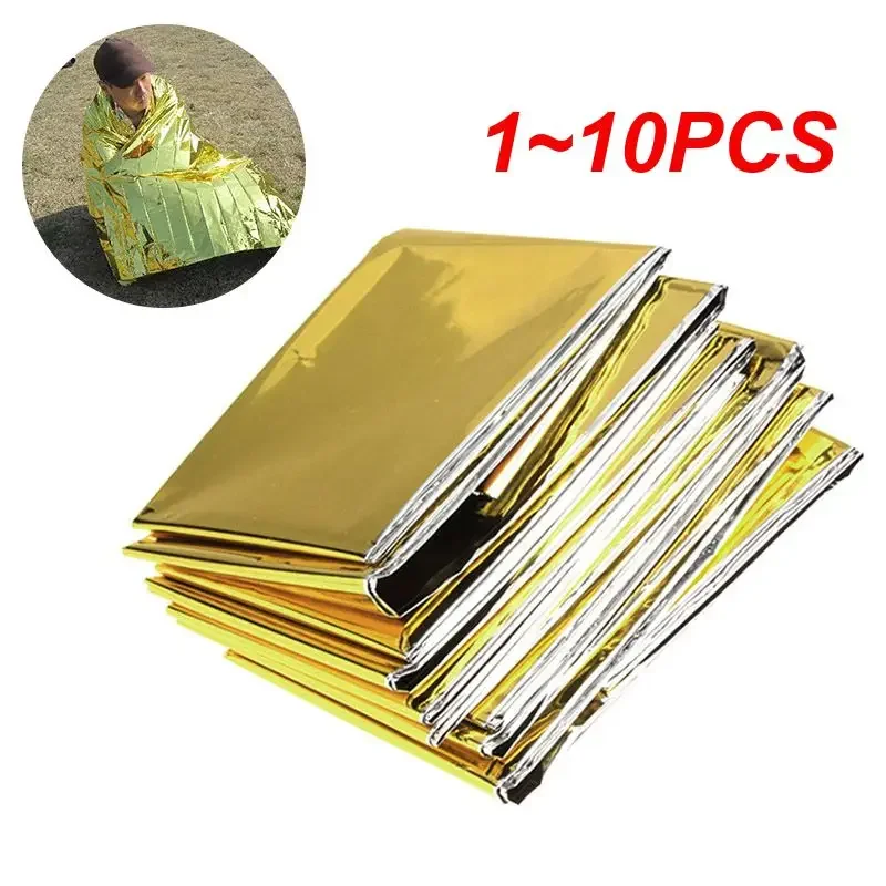 1~10PCS 160*210cm Outdoor Emergency Survival Blanket Waterproof Foil Thermal Space Lifesaving Sliver