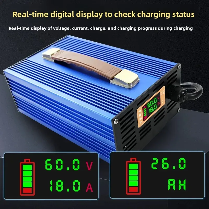For High Power Lead Acid Battery Charger 48V 60V 72V for New Energy Electric Three Wheelers Four Wheelers Tricycle Scooter