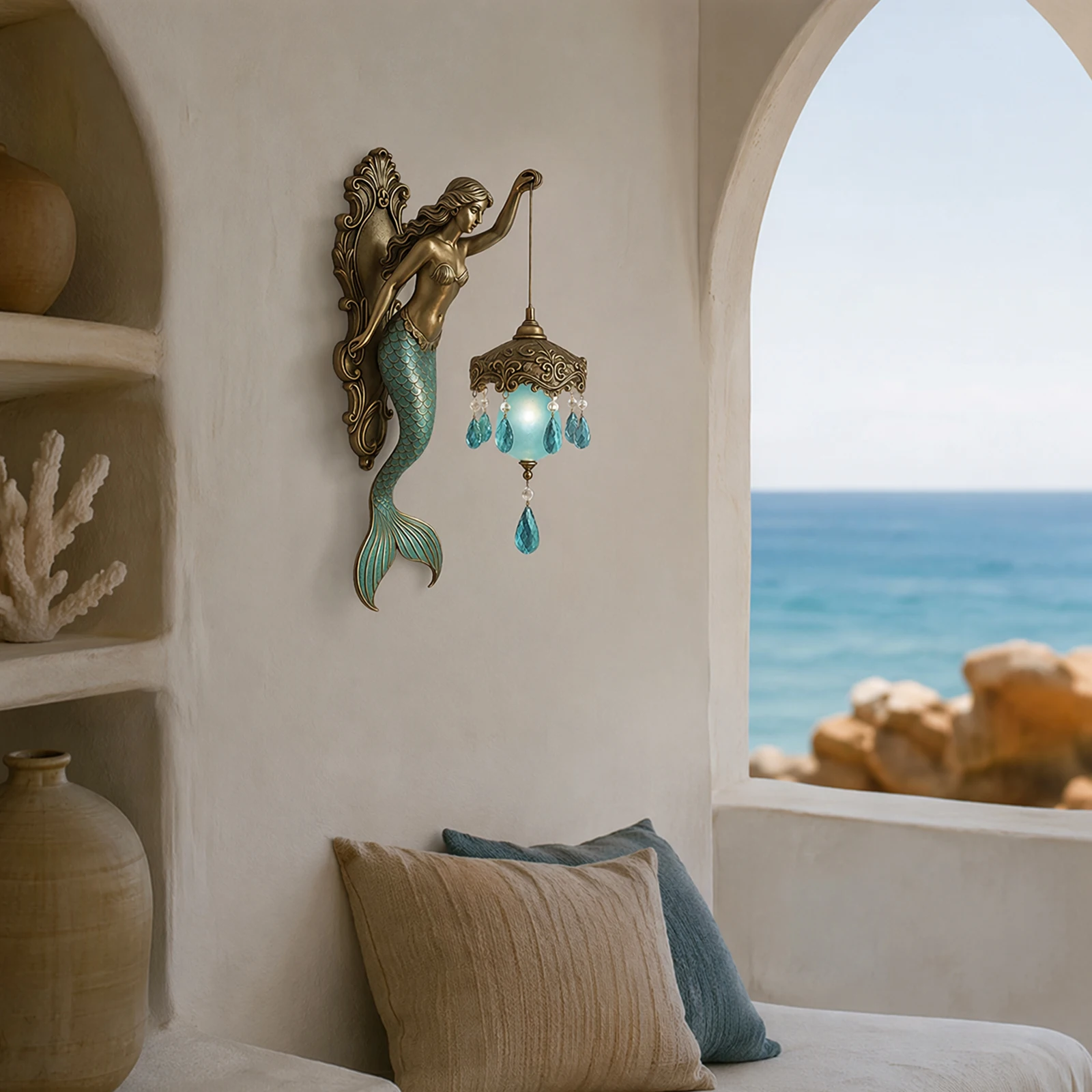 Restaurant Lighting Decoration - Mermaid Wall Lamp Fairy Wing Night