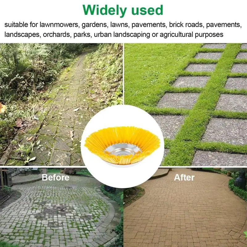 Unbreakable Wired Trimmer Head Blade Garden Weed Brush Lawn Mower Grass Eater Weed Remover Straight Shaft Rotary Weed Brush